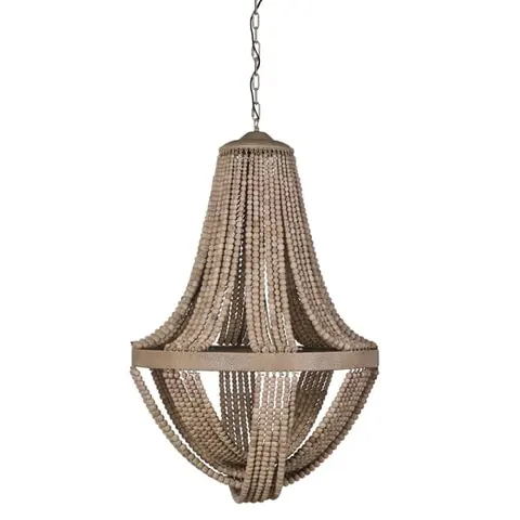 Żyrandol Chiswick z drewnianych koralików 110 cm
