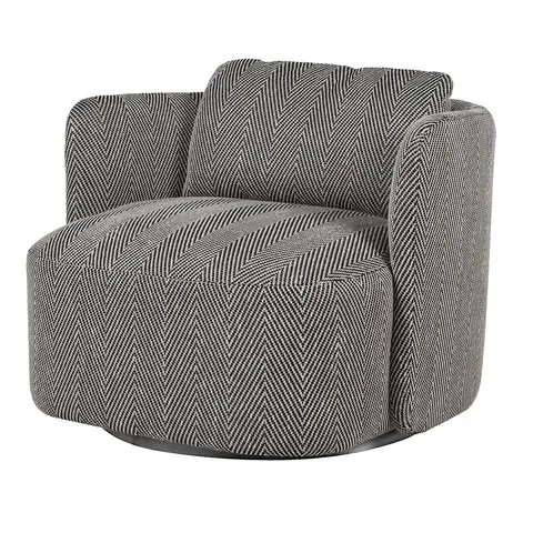 Fotel obrotowy Fitzrovia Herringbone 88 cm – czarno-biała jodełka