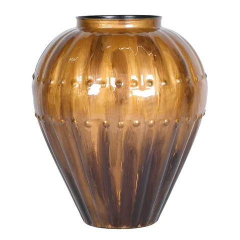 Wazon dekoracyjny Amberley 48 cm – bursztynowy, do suchych kwiatów