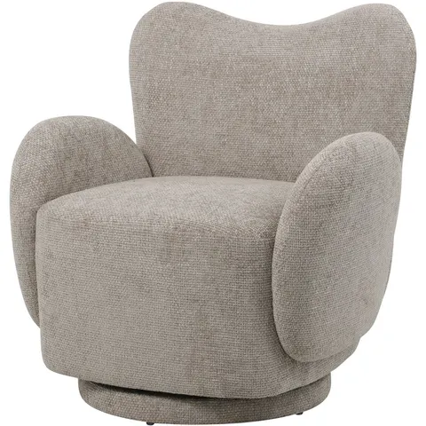 Fotel obrotowy Ennismore 80 cm beż fotel wypoczynkowy