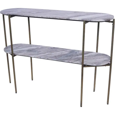 Konsola Leicester - konsola marmurowa 111 cm złote nóżki