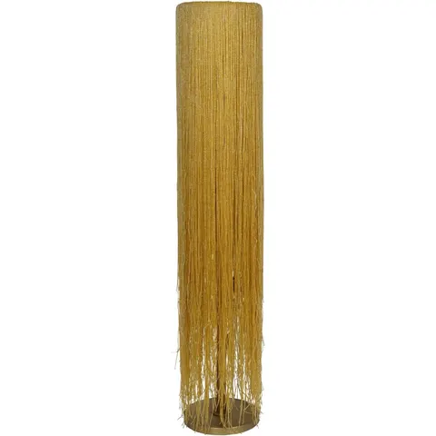 Lampa podłogowa Boho Beads 160 cm – bursztynowe szklane koraliki