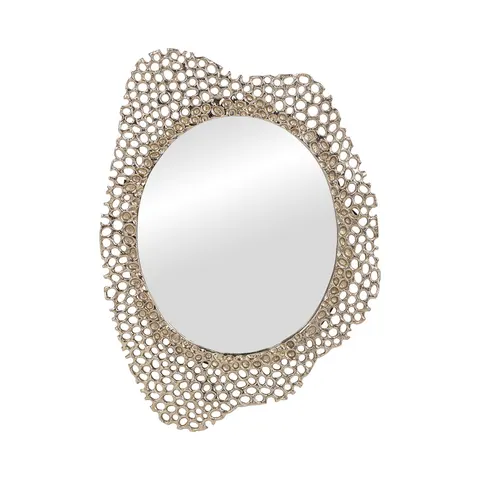 Lustro Honey Medium 49 cm złota aluminiowa ażurowa rama