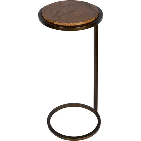 Stolik marmurowy Belgrave Forest 59 cm - marmur jasny brąz