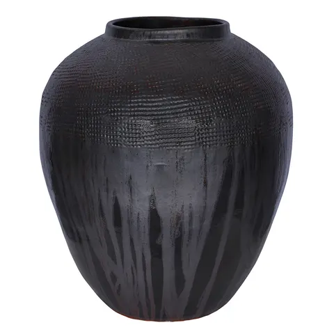 Waza podłogowa St James Black 70 cm – czarna ceramika