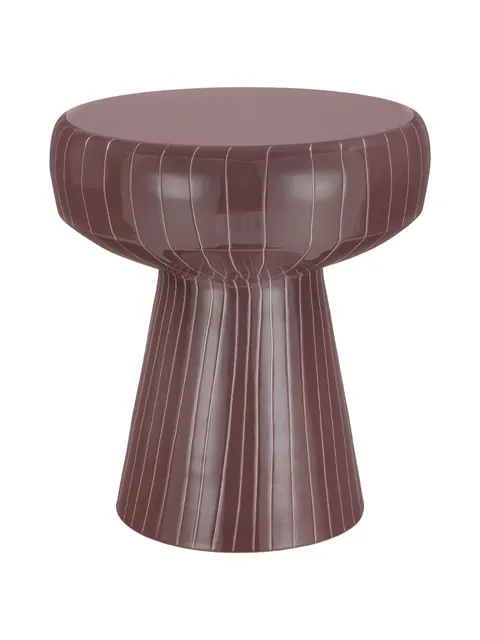 Stolik boczny Clarendon Dusty Mauve 41,5 cm – emaliowany metal