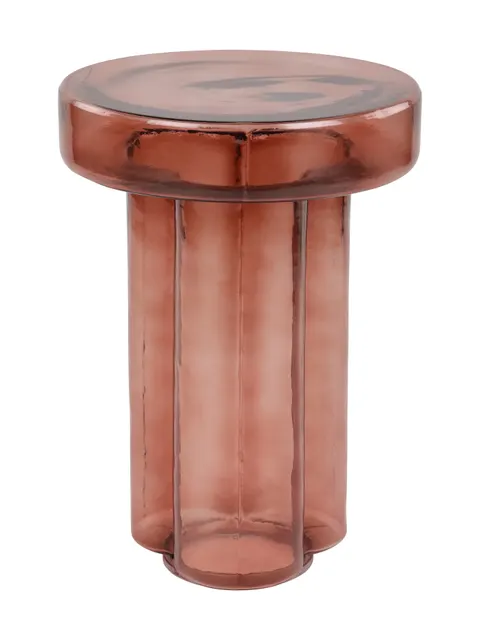 Stolik boczny Fitzrovia 52 cm – czerwone szkło