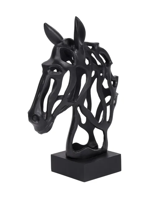 Rzeźba Ascot Horse 44 cm – czarne aluminium