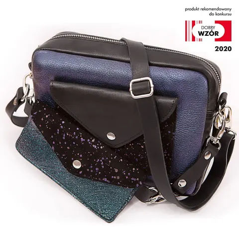 Torebka Double Bag- kosmiczny pył FIOLET