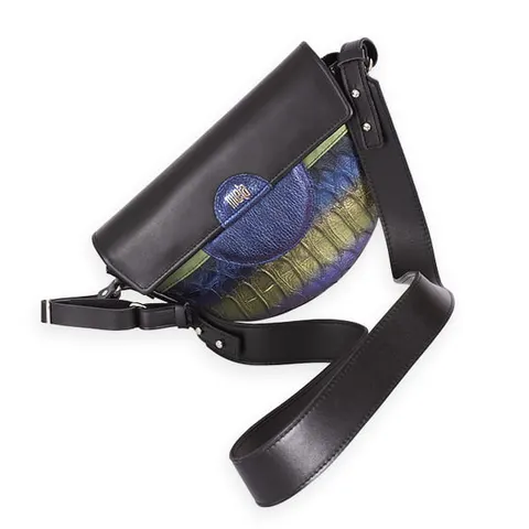Torebka Half Moon Blue Croco