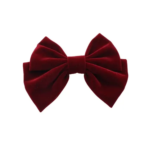 Spinka kokarda velvet bordo
