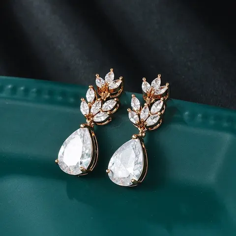 Kolczyki diamenciki rose gold