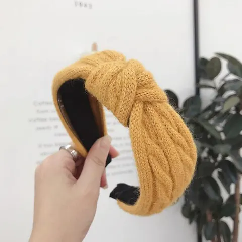 Opaska Wool musztardowa