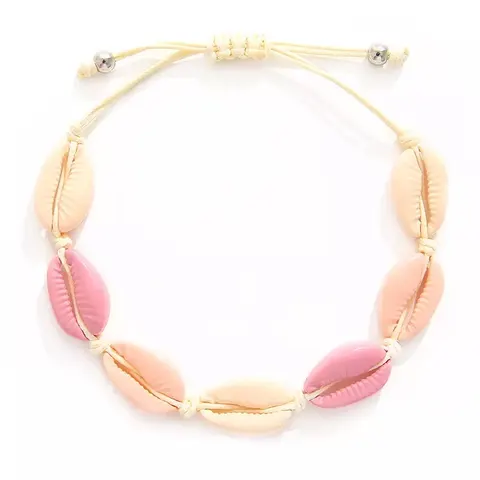 Bransoletka shell pastele pink