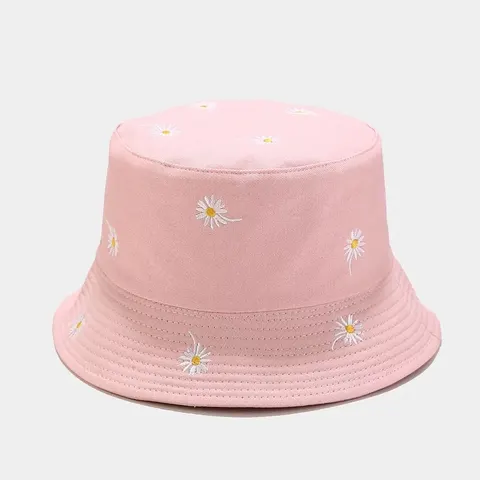BucketHat dwustronny Margerytka różowa