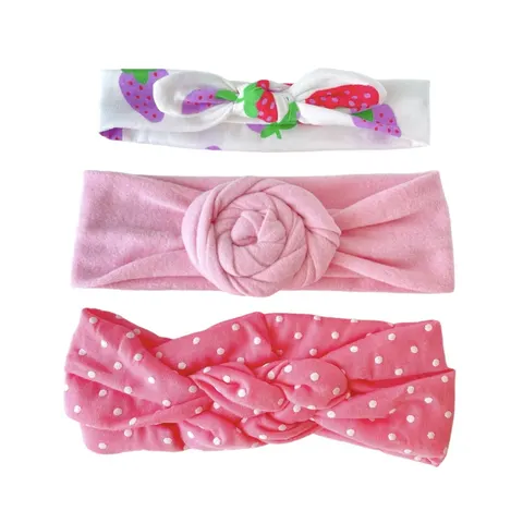 Zestaw Opaska Mini róża pink - 3 sztuki