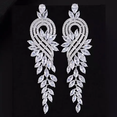 Kolczyki Crystal Swirl Luxury srebrne