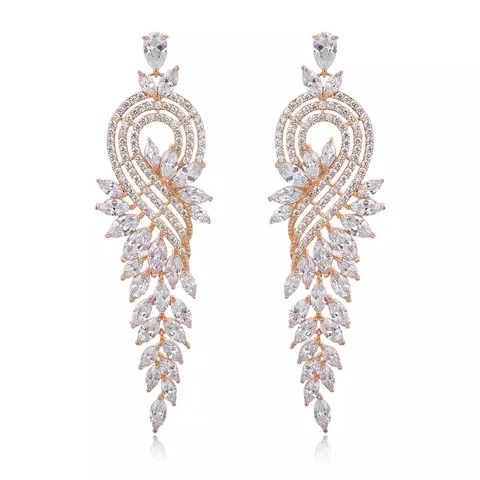 Kolczyki Crystal Swirl Luxury rose