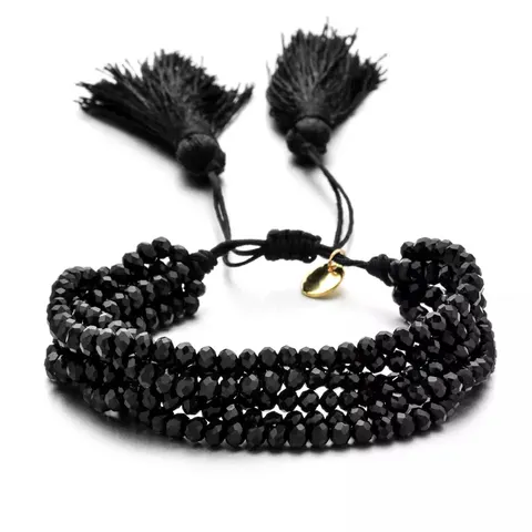 Bransoletka fringe czarna