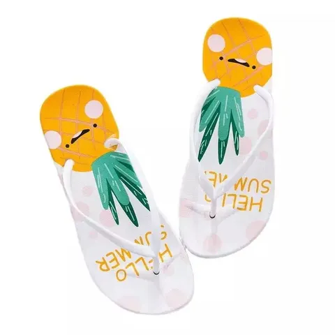 Klapki Japonki Ananas - białe 38