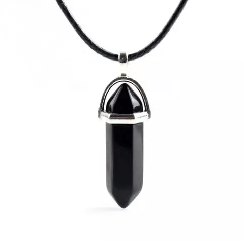 Naszyjnik Amulet na rzemyku czarny