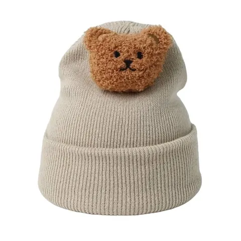 Czapka Teddy beżowa