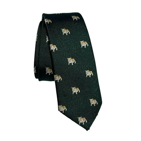 Krawat Męski Bulldog zielony