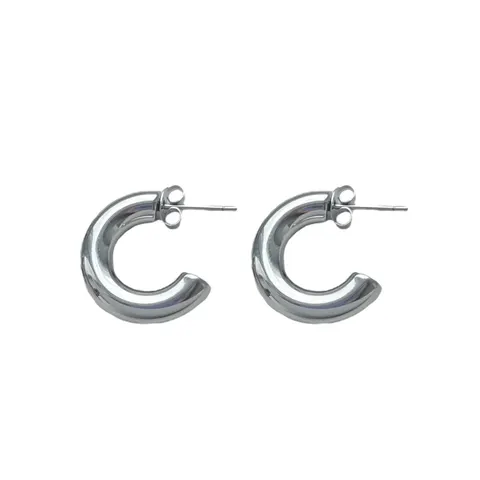 Kolczyki koła srebrne 2 cm stal