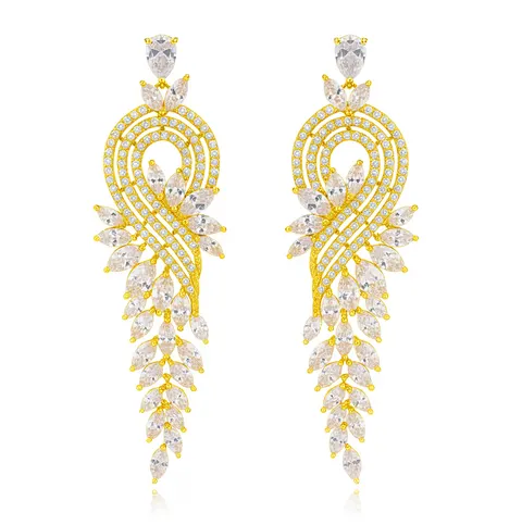 Kolczyki Crystal Swirl Luxury złote