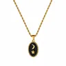 Naszyjnik amulet z gwiazdką i księżycem zoty stalowy