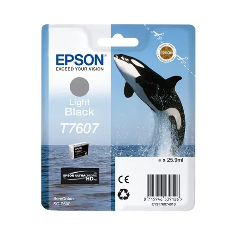 Tusz EPSON T7607 LBK - jasny czarny (25,9 ml)
