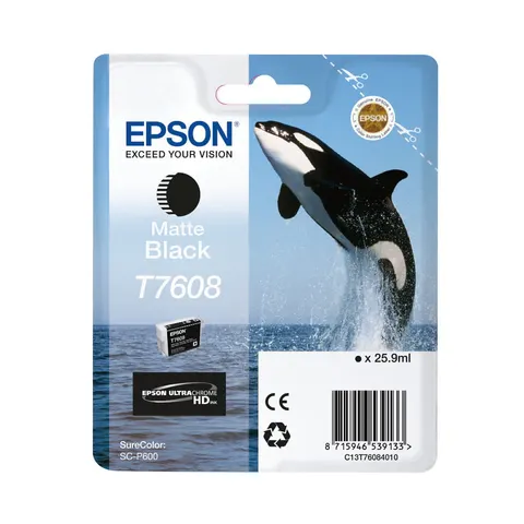 Tusz EPSON T7608 MBK - czarny matowy (25,9 ml)