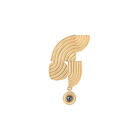 Oryginalny pin z niebieskim kryształem z kolekcji Holos