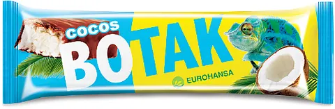 Baton kokosowy bezglutenowy w mlecznej czekoladzie 40g BOTAK
