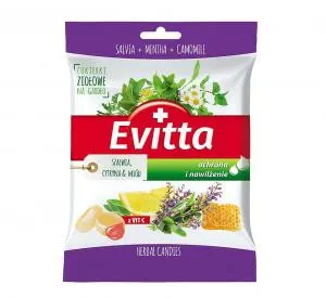 cukierki bez cukru SZAŁWIA-CYTRYNA-CZARNY BEZ 60g Evitta