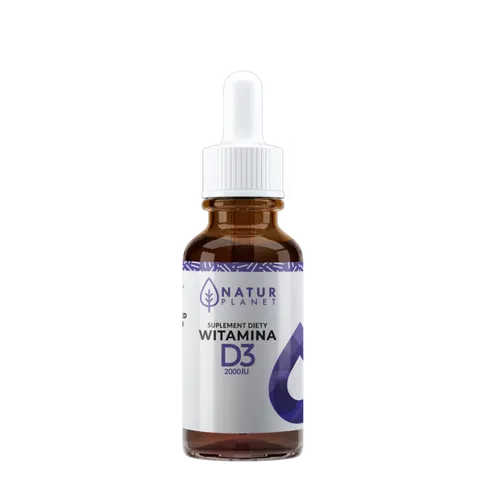witamina D3 2000IU 30ml KROPLE NaturPlanet *wit.słońca
