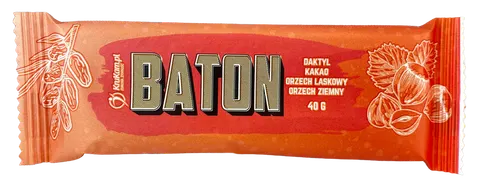 Baton daktylowy kakao orzechy bez cukru 40g Krukam