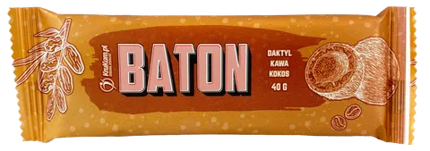 Baton daktylowy kokos i kawa bez cukru 40g Krukam