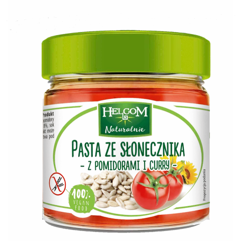 Pasta ze słonecznika z pomidorami i curry Helcom, 190g