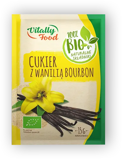 CUKIER Z WANILIĄ BOURBON BIO 15 g - VITALLY FOOD