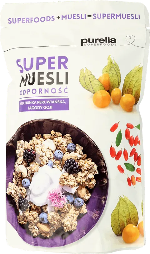 Super Musli Odporność miechunka jagody goji 200g Purella Superfoods