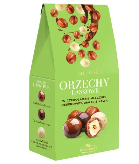 ORZECHY laskowe w czekoladzie MIX bezglutenowe 80g Amaresti