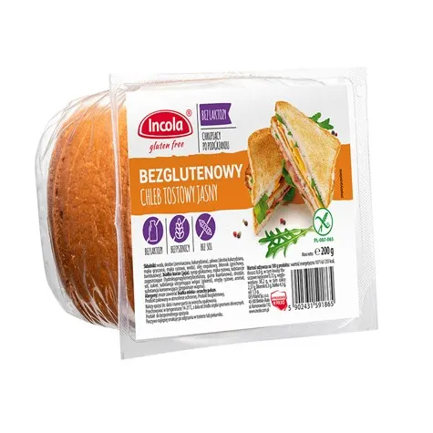 Chleb TOSTOWY bezglutenowy 200G Incola