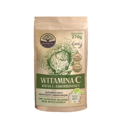 witamina C z kapusty KWAS L-askorbinowy naturalny 270g Skarby Gai
