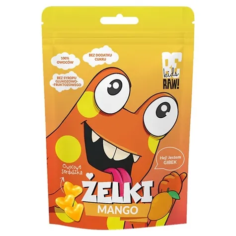 Żelki mango bez cukru 35g BeRaw Kids Purella