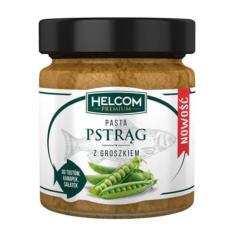 PASTA PSTRĄG Z GROSZKIEM 180G HELCOM