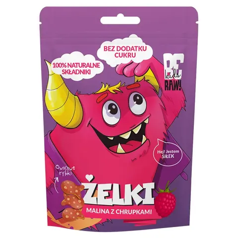 ŻELKI MALINA Z CHRUPKAMI 35G BERAW KIDS