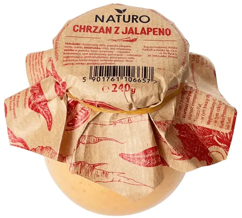 Chrzan z jalapeno beczułka 240 g Naturo