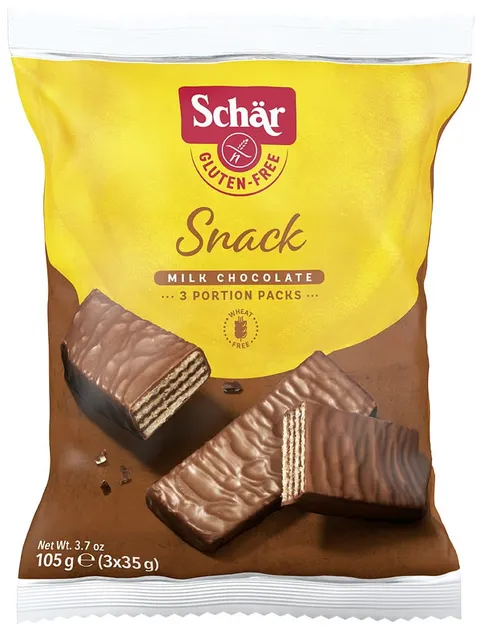 Snack wafle w czekoladzie (3x35g) bezglutenowy 105 g Schar
