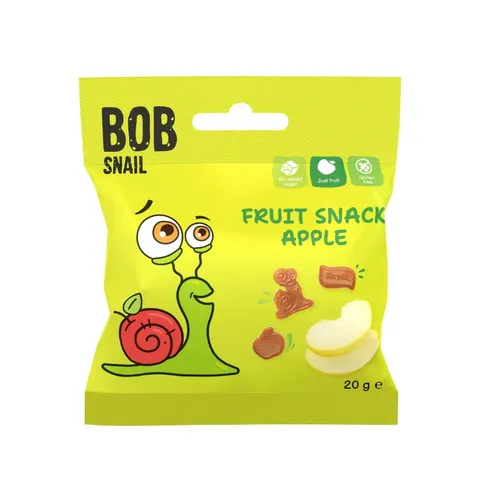 Żelki owocowe Fruit Snack Jabłko 20g BOB SNAIL